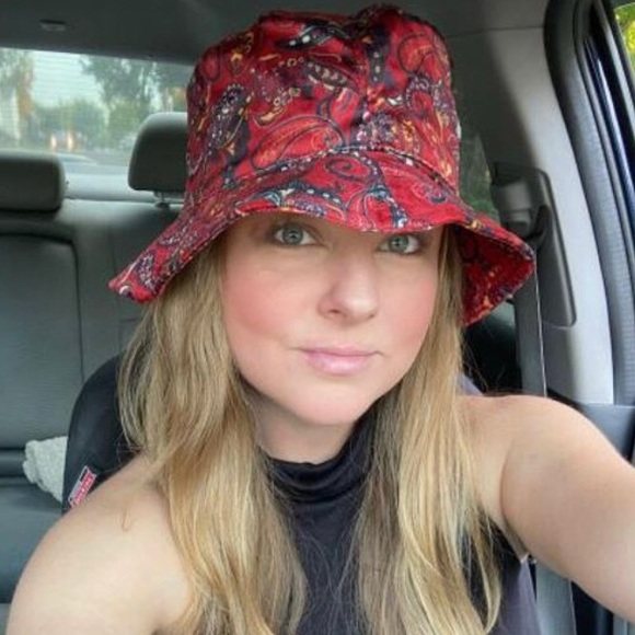 Uo Red Velvet Bucket Hat Crushed Velvet 